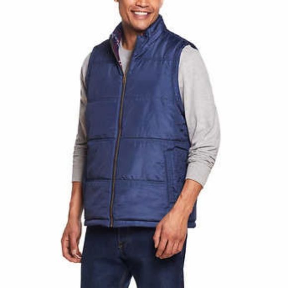 Weatherproof Vintage Men’s Flannel Lined Puffer Vest - Picture 7 of 7